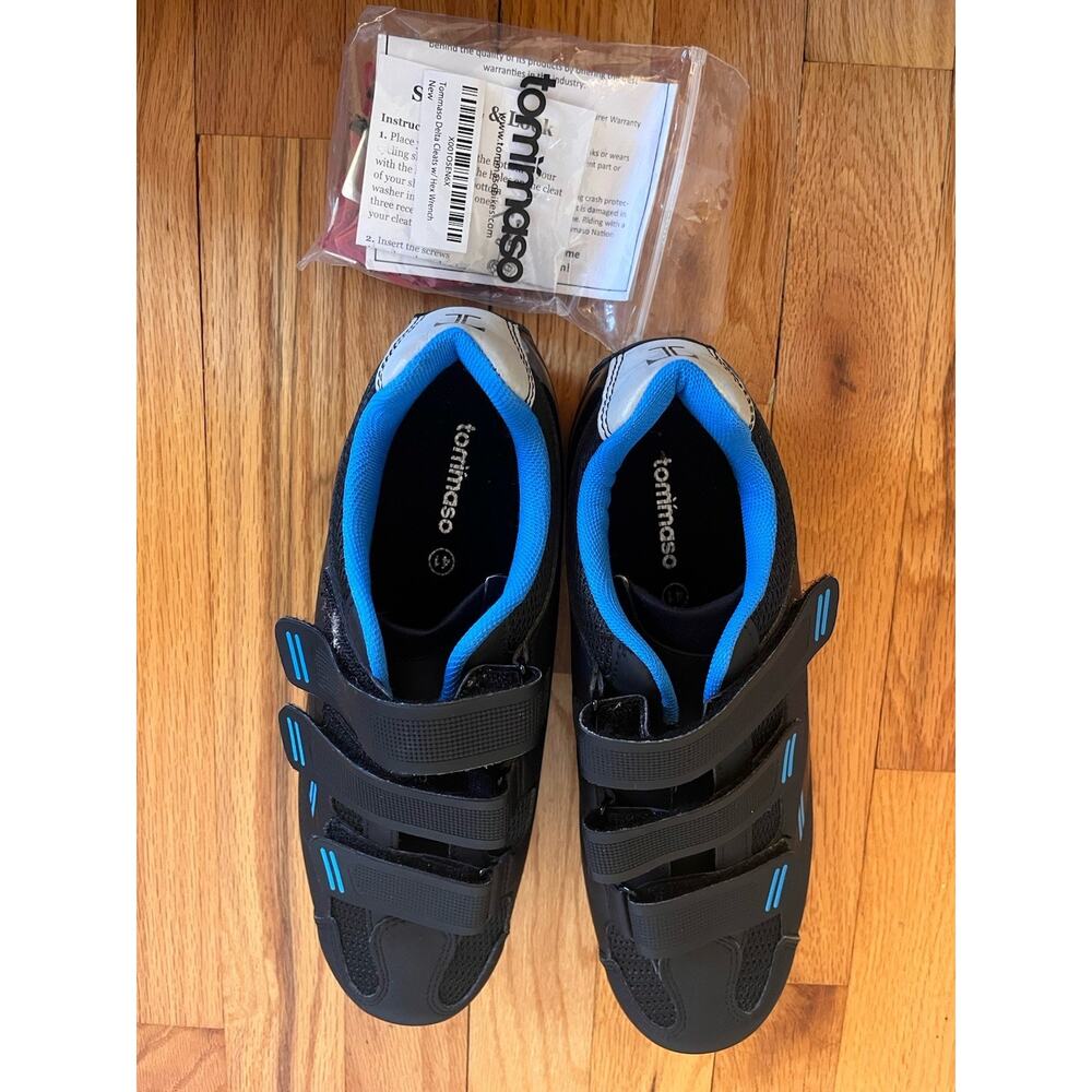 Tommaso Strada Black Cycling Shoes Size 41/Us Womens 9.5 Men 8 Made In Italy